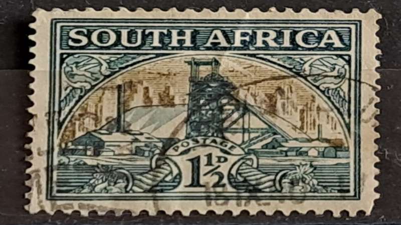 1942 - South Africa - WM - 1½ - Gold Mine