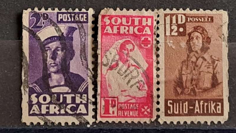 1942 - South Africa - WM - 2, 1, 1½ - War Effort