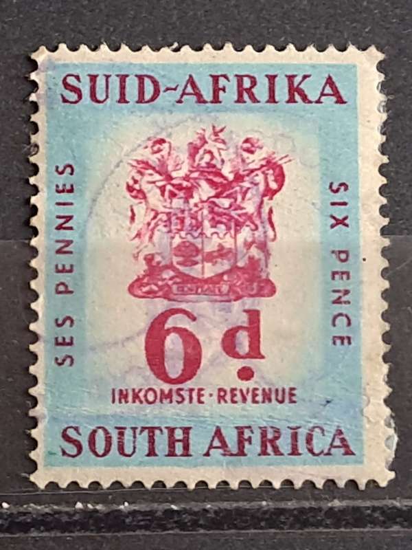 1955 - South Africa - WM - 6 - Revenue Stamps