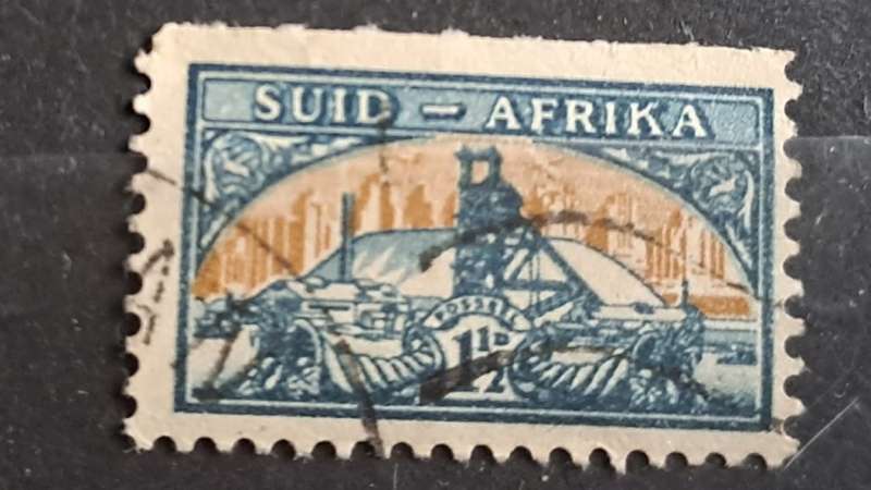 1948 - South Africa - WM - 1½ - Gold Mine