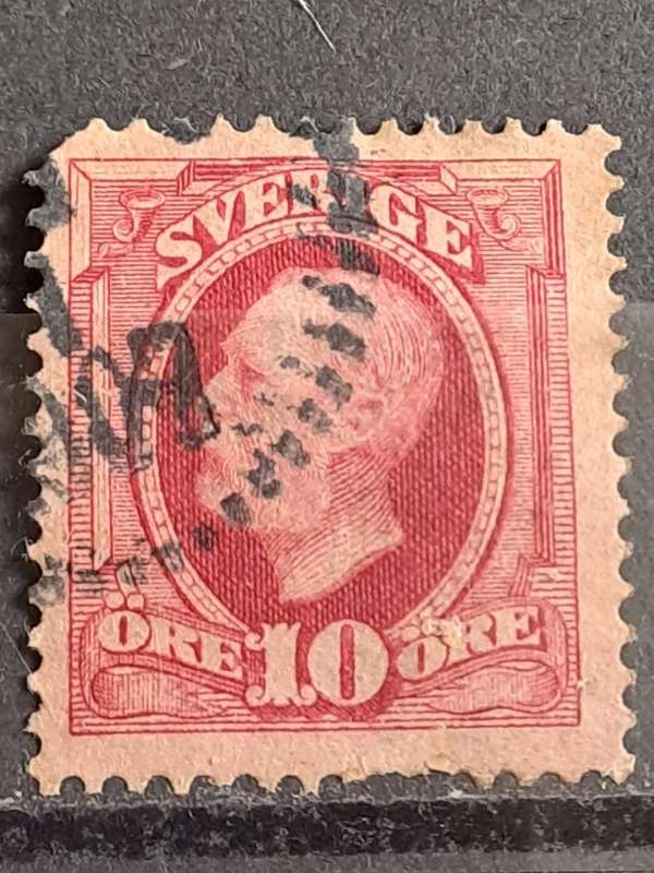1891-1903 - Sweden -  WM - 10 - King Oscar II