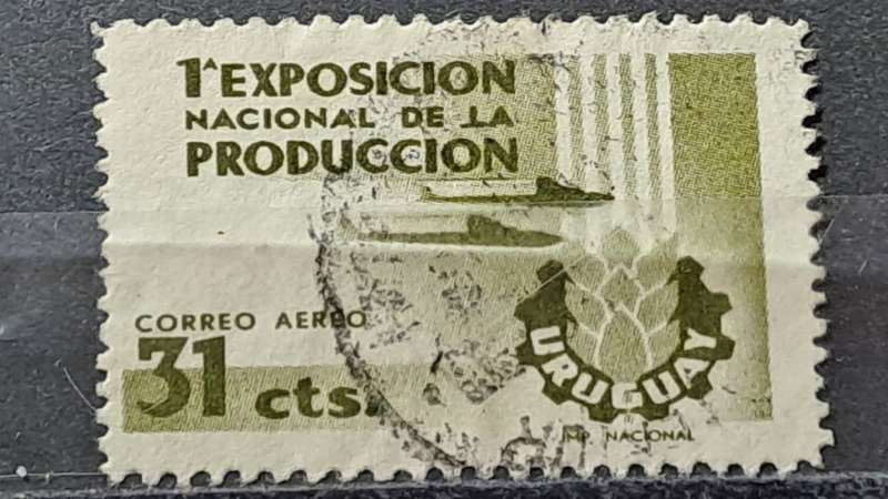 1956 - Uruguay - 31 - Airmail - The 1st Anniversary of the National Production Exhibition