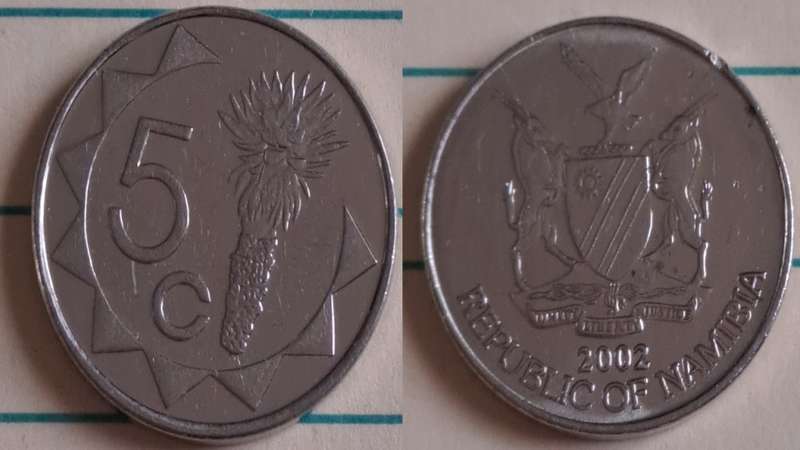 2009 - Namibia - Mopane Aloe - Demonetised - No - Nickel plated steel