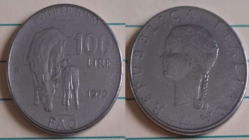 1979 - Italy - Circulating commemorative coin - Demonetised Feb 2002 - Acmonital