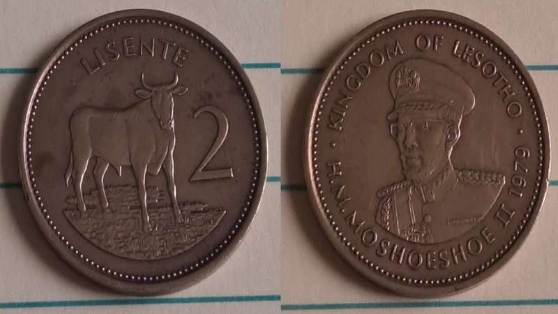 1979 - Lesotho - 2 - Moshoeshoe II - Demonetised -  No - Nickel brass