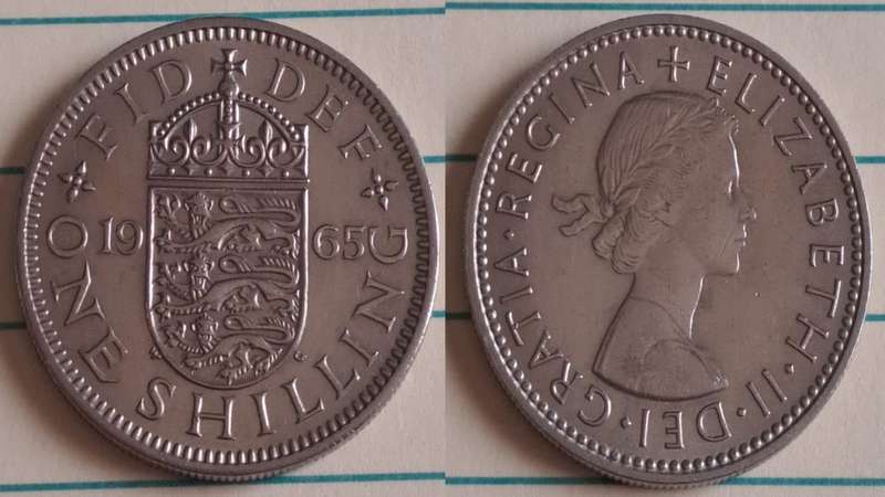 1965 - UK - 1 - Queen Elizabeth II - Demonetised Dec 1990 - Copper-nickel