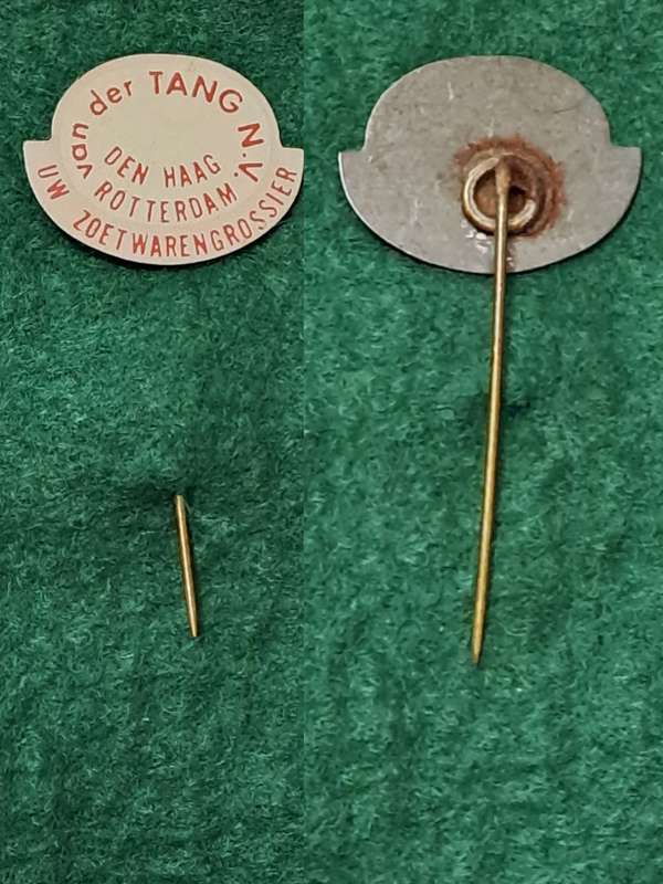 Pin: Vintage Dutch Advertising  - ` van der Tang N.V Den Haag UW Zoetwarengrossier``