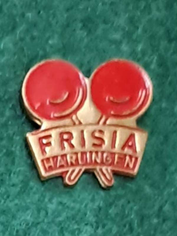 Pin: Vintage Dutch Advertising  - `Frisia Harlingen`  -  Red
