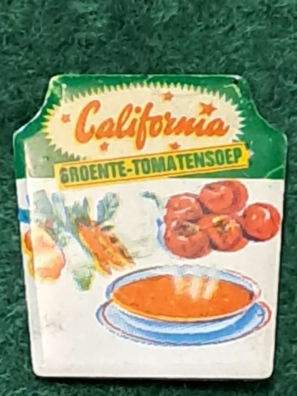 Pin: Vintage Dutch Advertising  - : California Groete - Tomatensoep`