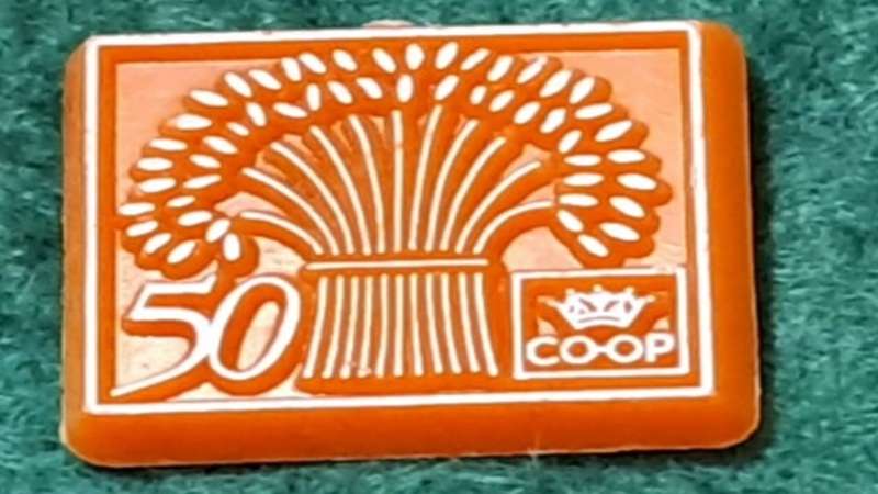 Pin: Vintage Dutch Advertising  - `Co-Op 50` - Supermarket Anniversary