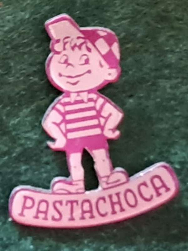Pin: Vintage Dutch Advertising  - `Pastachoca` - Magenta