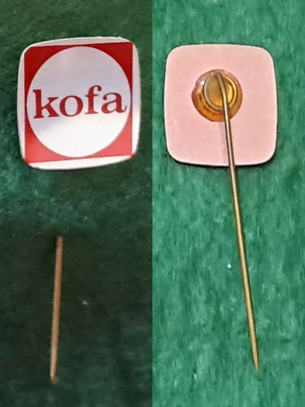Pin: Vintage Dutch Advertising  - `Kofa` - red