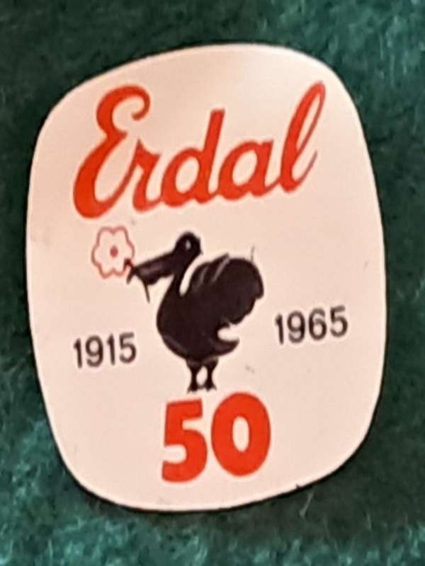 Pin: Vintage Dutch Advertising  - `Erdal 1915 - 1965 -  50`