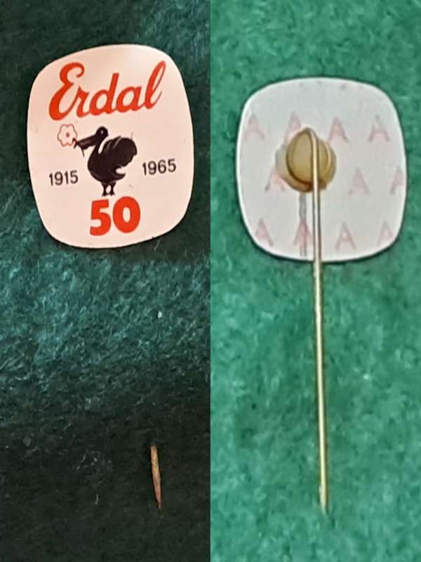 Pin: Vintage Dutch Advertising  - `Erdal 1915 - 1965 -  50`