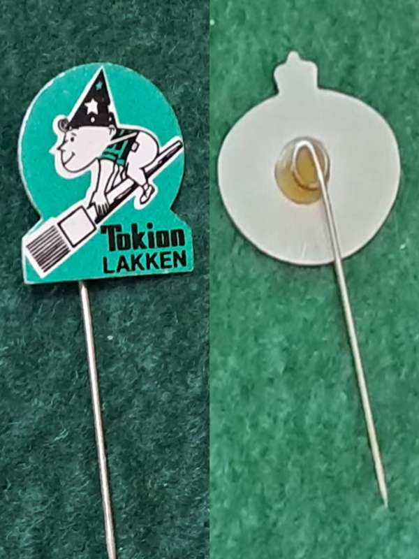 Pin: Vintage Dutch Advertising  - `Tokion Lakken ` - green