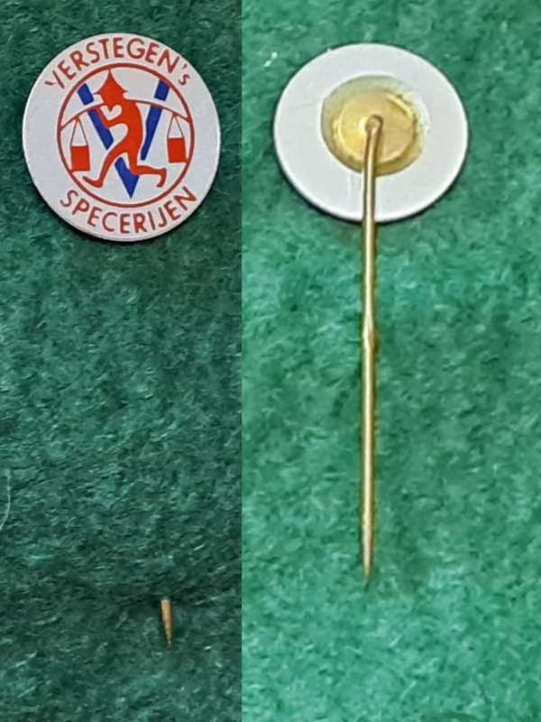 Pin: Vintage Dutch Advertising  - `Verstegen`s Specerijen` - red