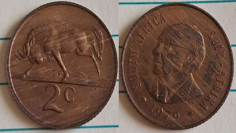1979 - SA -  2 - Circulating commemorative coin: The end of Nicolaas Johannes Diederichs` presidency
