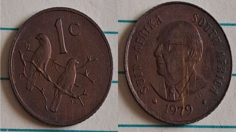 1979 - SA -  1 - AU/NC - Circulating commemorative coin: Death and End of N. J. Diederichs` Presiden
