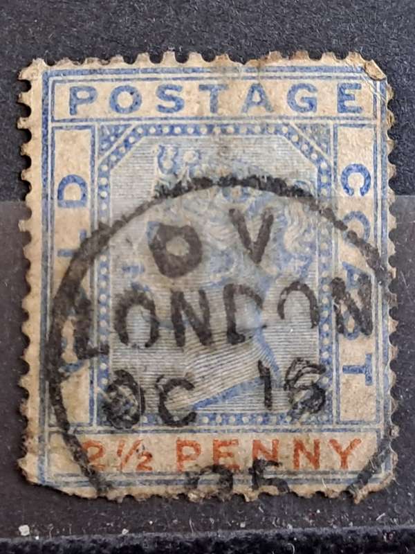 1884-1891 - Gold Coast - London Postmark - 2½P - Queen Victoria