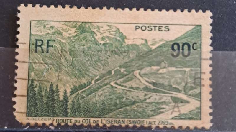 1937 - France - 90c - Opening of the Mountain Road `Col de l`Iseran`