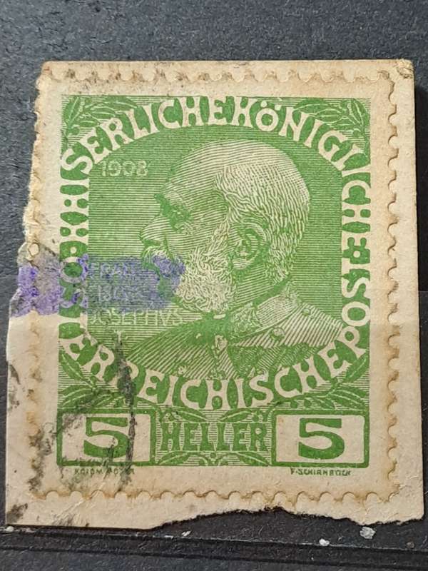 1908 - Austria - 5 Heller - The 60th Anniversary of the Reign of Emperor Franz Josef I