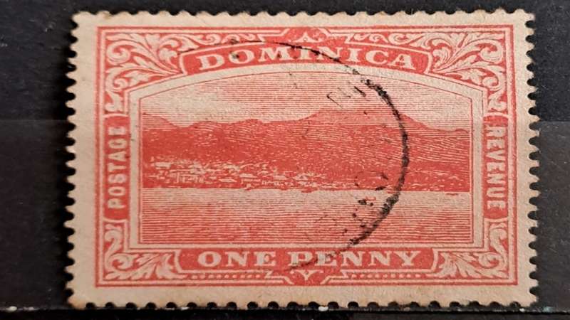 1908-1920 - Dominica - One Penny - Roseau, Capital of Dominica