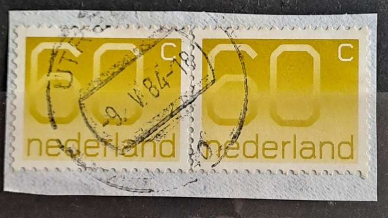 1981 - Netherlands - Pair - 60c - Numerical Stamps, Queen Beatrix