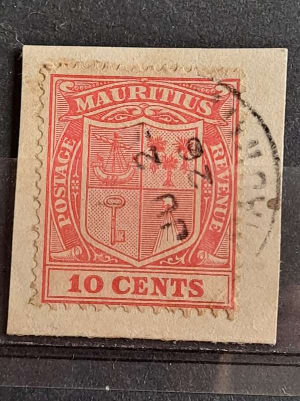 1925-1926 - Mauritius -  Postmark 1926 - 10 cents - Coat of Arms
