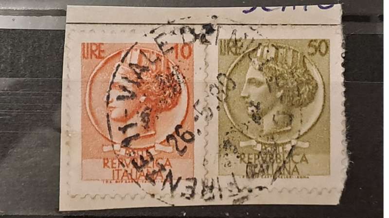 1953-1957 - Italy - 10 + 50 - Syracusan Coin
