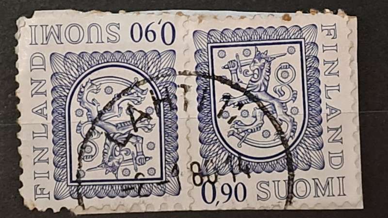 1977 - Finland -  Postmark Lahti - 0.90 + 0.90 - Pair -  Lion