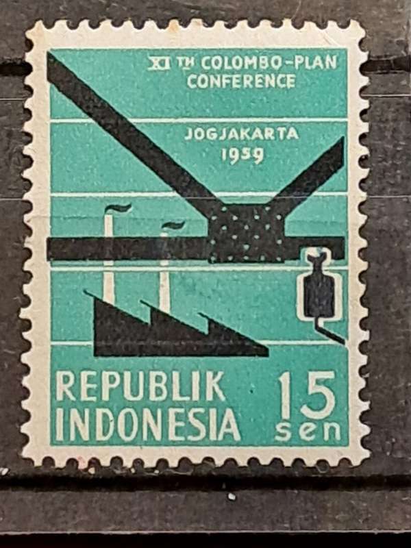 1959 - Indonesia -  Unused - 15 - The 11th Colombo Plan Conference, Jakarta