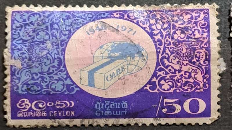 1971 - Ceylon (Sri Lanka) - 50 - The 25th Anniversary of CARE