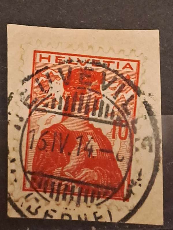 1909 - Switzerland - Postmark La Neuveville - 10 - Helvetia
