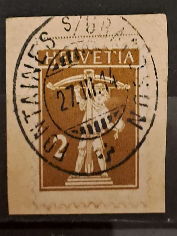 1902-1911 - Switzerland - Postmark Fontaines S/Grandson - 2 - Wilhelm Tell`s Son