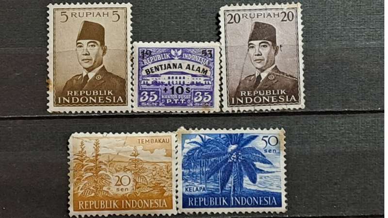 Indonesia : 1951 - 1960  : Lot of 5