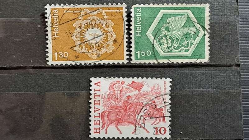 Switzerland : 1973-1977  : Lot of 3