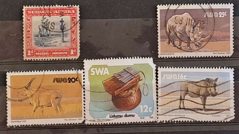 Namibia/SWA : 1931 - 1987  : Lot of 5