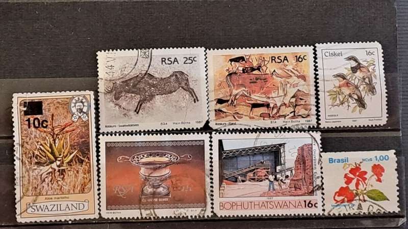 World Mix : 1984 - 1990  : Bid Per stamp for Lot of 7