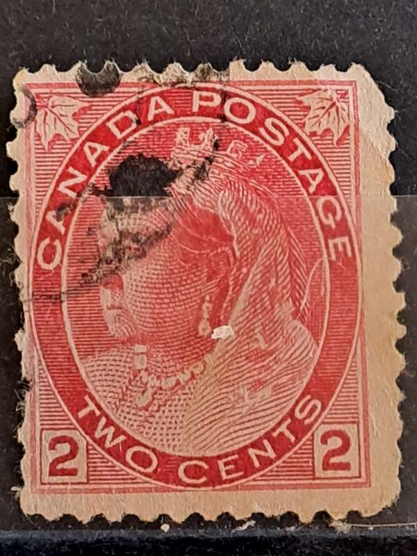 1898-1902 - Canada - Two Cents - Queen Victoria - Value in Bottom Corners