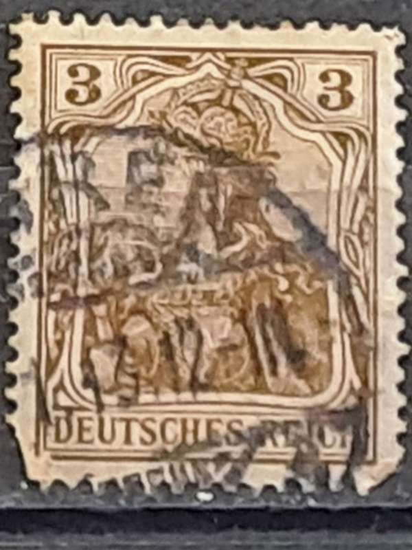1902 - Deutches Reich - 3 - Germania - Inscription `DEUTSCHES REICH`