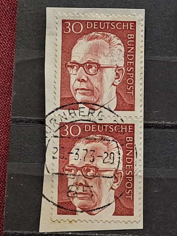 1970 - Germany Deutche  Bundespost -  Postmark Nürnberg  - 30 + 30 - Gustav Heinemann