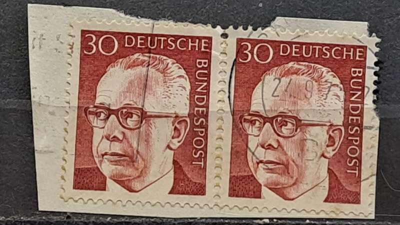1970 - Germany Deutche  Bundespost  - 30 + 30 - Gustav Heinemann