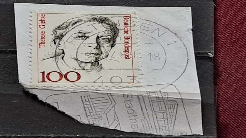 1988 - Germany Deutche  Bundespost -  Postmark Ratingen - 100 - Teresa Giehse