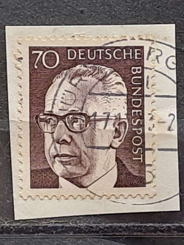 1971 - Germany Deutche  Bundespost -  Postmark Nürnberg  - 70 - Gustav Heinemann