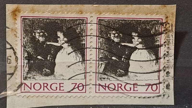 1971 - Norway - Pair 70 + 70 - Norwegian fairy tales
