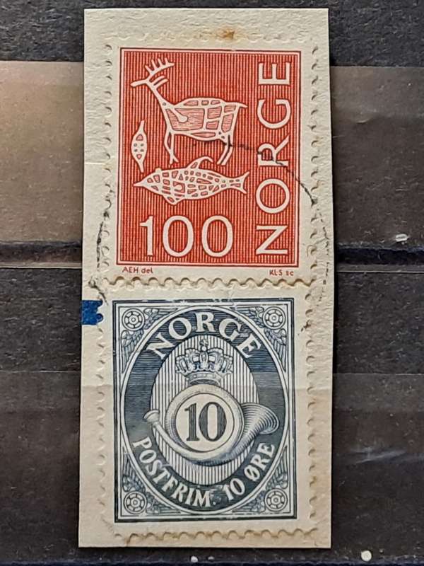 1950-1951/1970 - Norway - 100 + 10 - Rock Paintings + Post Horn