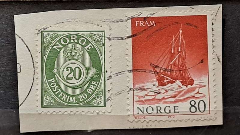 1951-1952/1972 - Norway - 20 + 80 - Post Horn + Norwegian Polar Ships