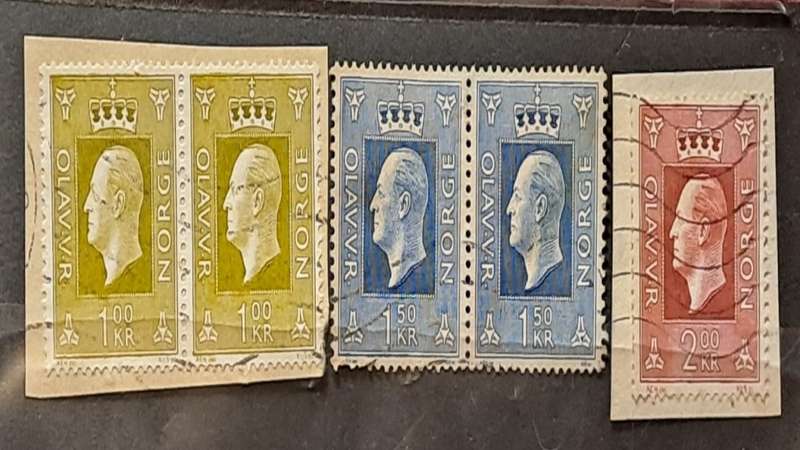 1969 -1970 - Norway - Pair 1.00, Pair 1.50 + 2.00 - King Olav V