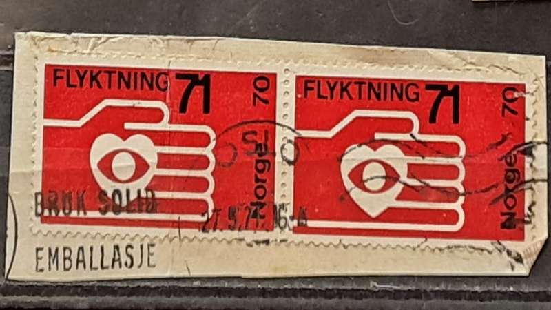 1971 - Norway - Pair 70 + 70 - Refugee 71
