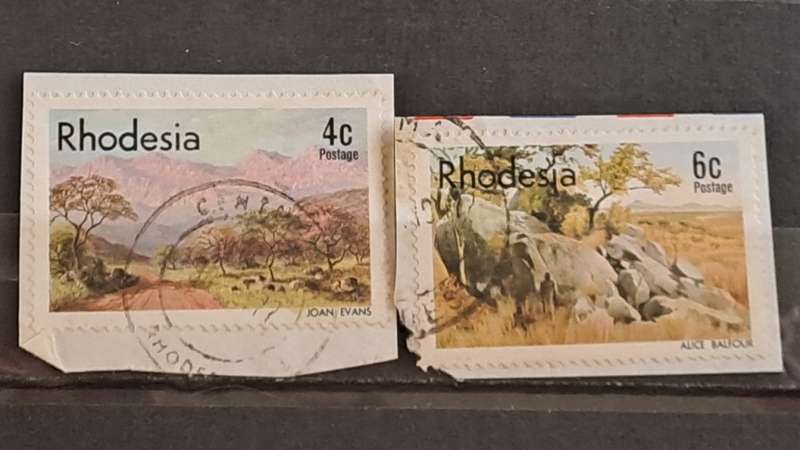 1977 - Rhodesia - 4 + 6 - Landscape Paintings